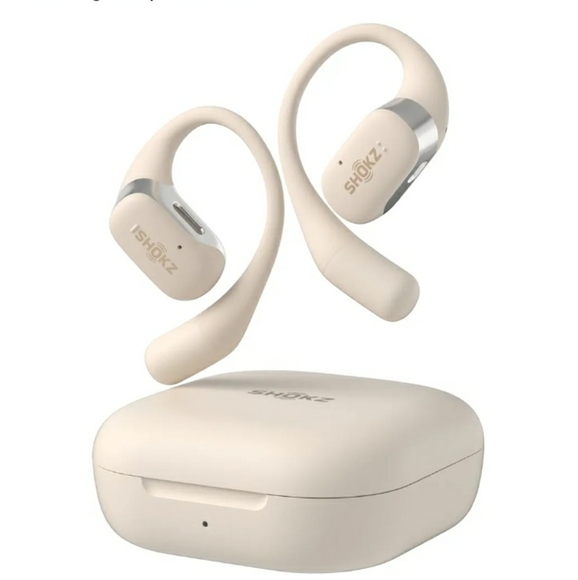 Shokz Open Fit True Wireless Bluetooth Headphones - Beige - Picture 1 of 6